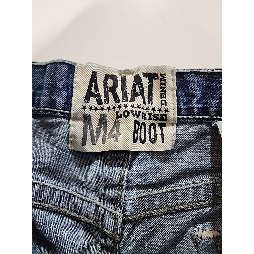 Ariat M4 Mens Jeans 36x30 Relaxed Boot Cut Low Rise Blue Western Cowboy (38X27) - Picture 6 of 14